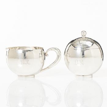 Georg Jensen, a set of four pieces tea and coffee service, sterling silver, design Johan Rohde, 533 and 787, Copenhagen.