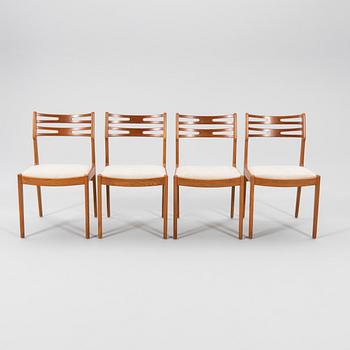 Chairs, set of 4, likely "101" by Johannes Andersen for Vamo, Denmark, 1950s/1960s.