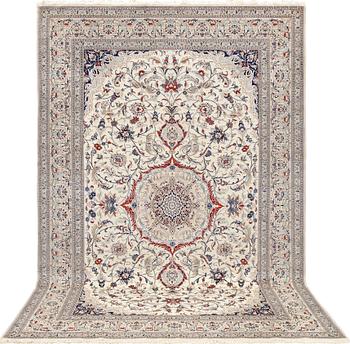 Matta, Nain, figural, Part Silk, S.K 6LAA, ca 304 x 205 cm.