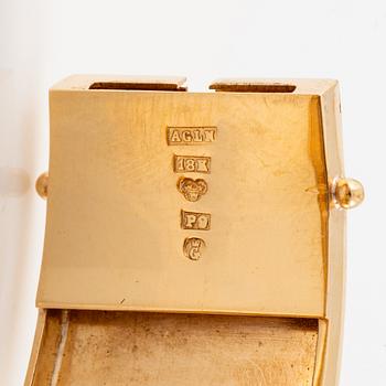 Bracelet 18K gold with round brilliant and eight-cut diamonds.