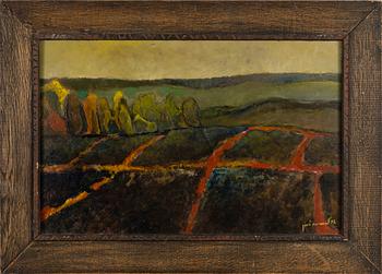 KOSTI AHONEN, oil on board, signed and dated -72.