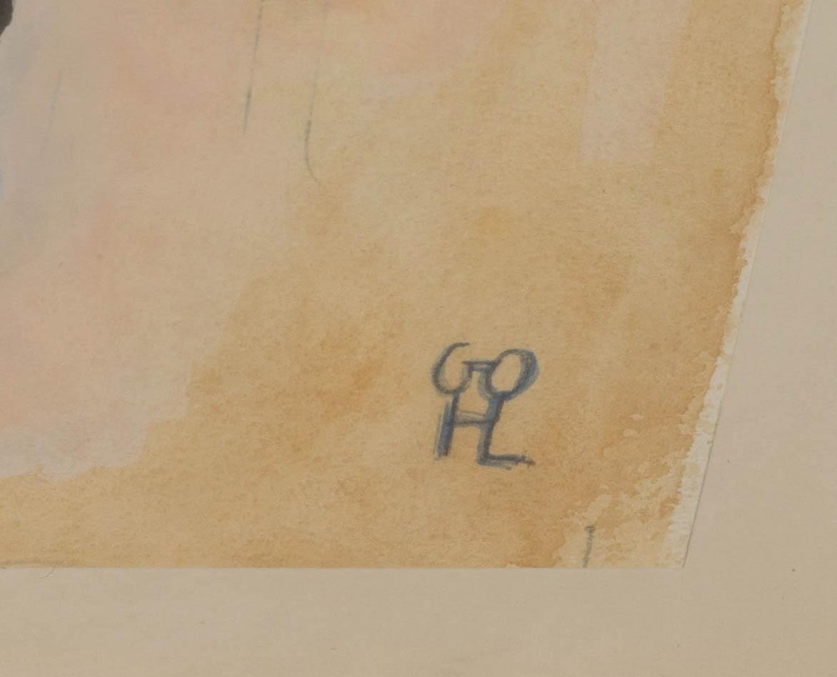HILDING LINNQVIST, akvarell, monogramsignerad.