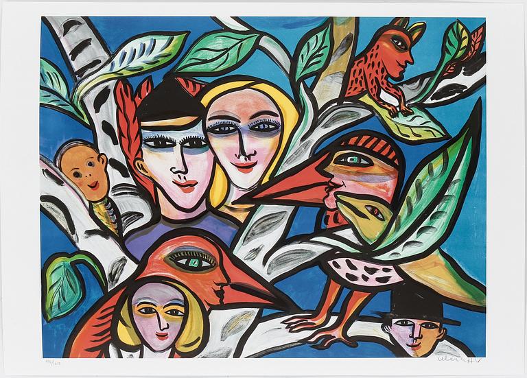 ULRICA HYDMAN-VALLIEN, färglitografi, signerad och numrerad 992/1600.