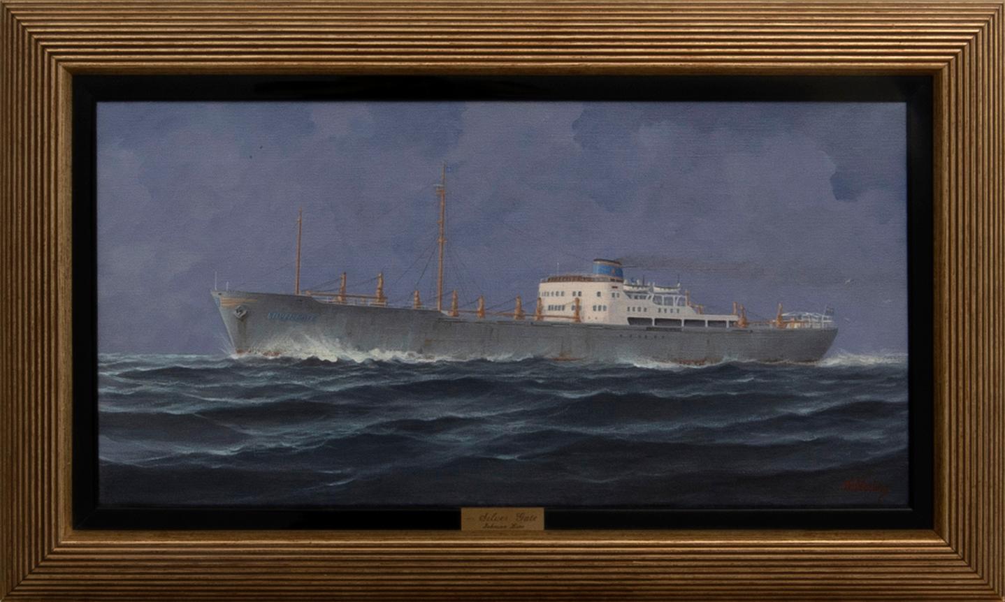 Okänd konstnär 1900-tal, Fartygsporträtt "m/s Silver gate".