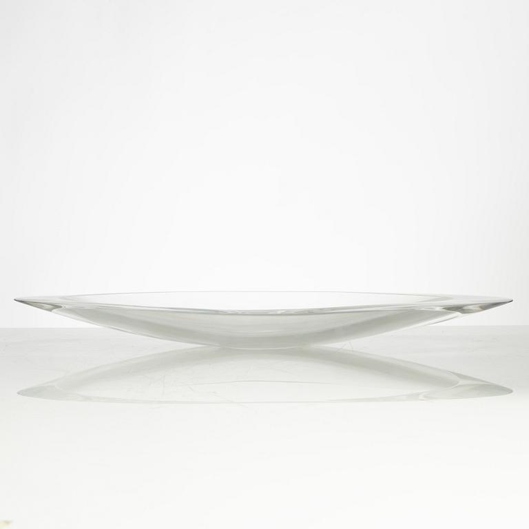 Aimo Okkolin, a glass dish, Riihimäen lasi Oy, Finland 1950s.