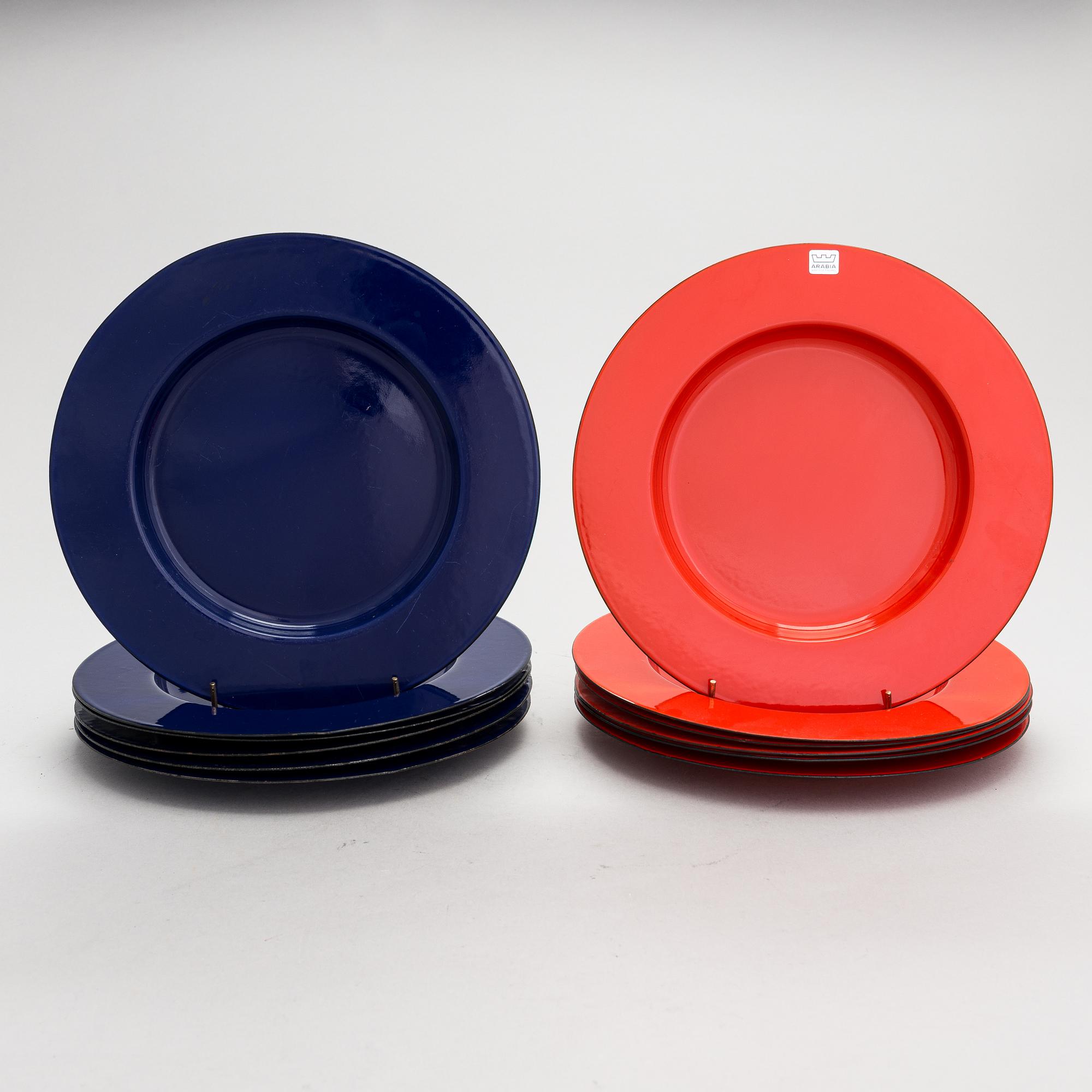 Leif Eriksson och Tuula Pöyhö, lautasia, 12 kpl, "Emma", Finel Finland 1970-luku.