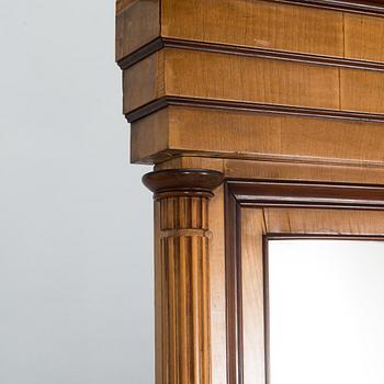 An Empire style mirror with console table, 19th century, probably Finland.