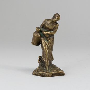 JULES AIMÉ DALOU, sculpture. Signed. Foundry mark. Bronze. Height 11 cm.