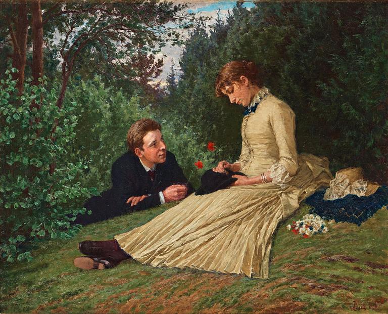 Anton Thiele, Courtship.