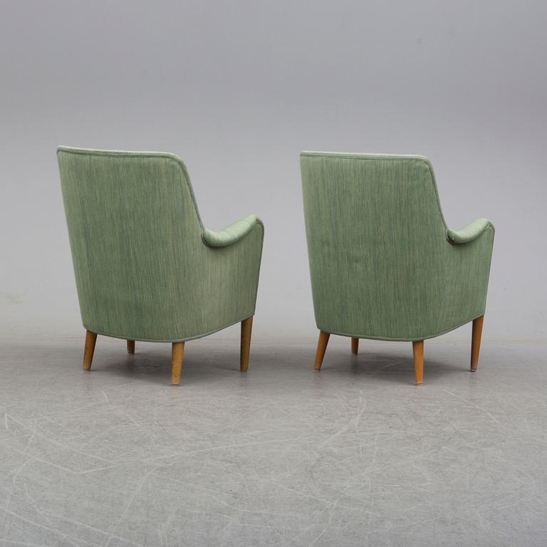 CARL MALMSTEN, a pair of "Samsas" armchairs,  O.H. Sjögren, Tranås.