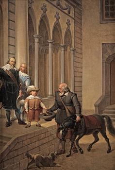 819. Johan Gustaf Sandberg, "Gustaf II Adolf som barn emottager af en bonde en liten Ölandshäst" (King Gustaf II Adolf as a child).