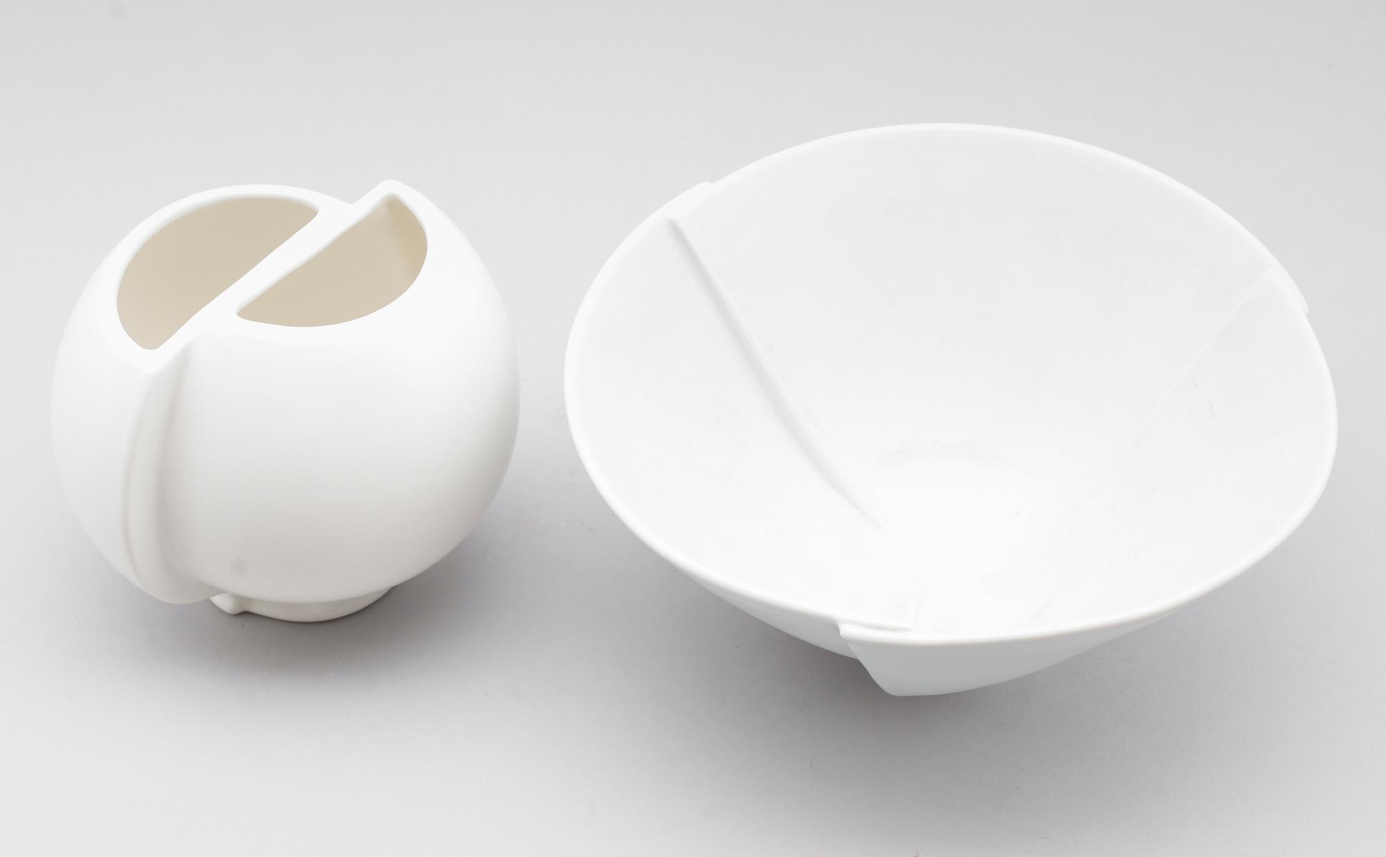 VAS SAMT SKÅL, stengods, Surrea, Wilhelm Kåge, Gustavsberg.