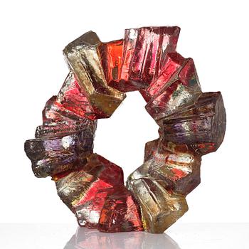 Edvin Öhrström, "Korona", a cast glass sculpture, Lindshammar Glassworks.
