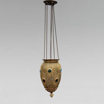 MÅNSKENSAMPEL, mässing, sekelskiftet 1900.