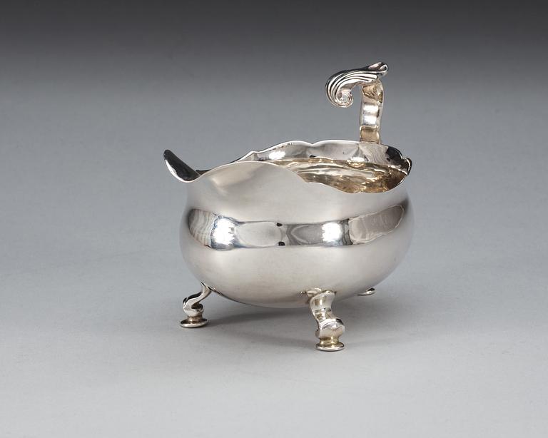 A Swedish 18th century silver cream-jug, makers mark of Jonas Thomasson Ronander, Stockholm 1774.