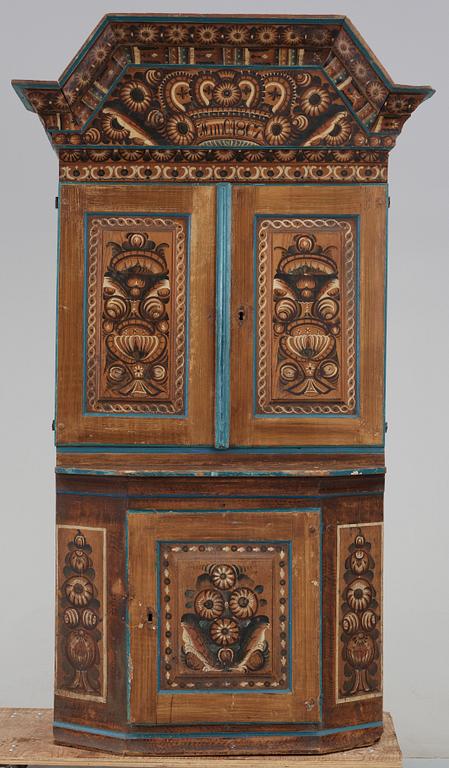 SKÄNKSKÅP, allmoge, bär dat 1807, 1800-tal.