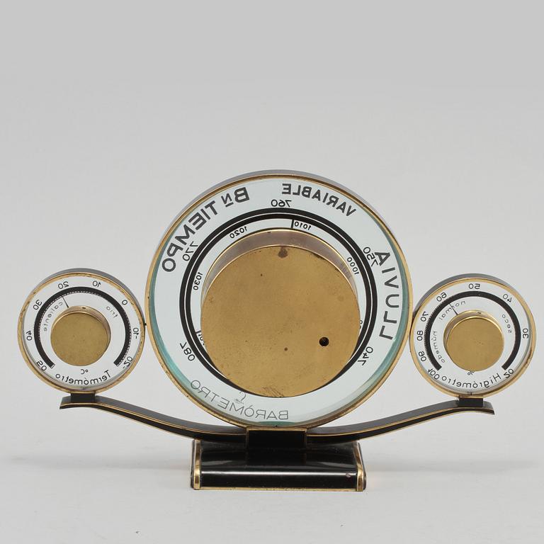 BAROMETER med HYGROMETER och TERMOMETER, 1900-talets första hälft.