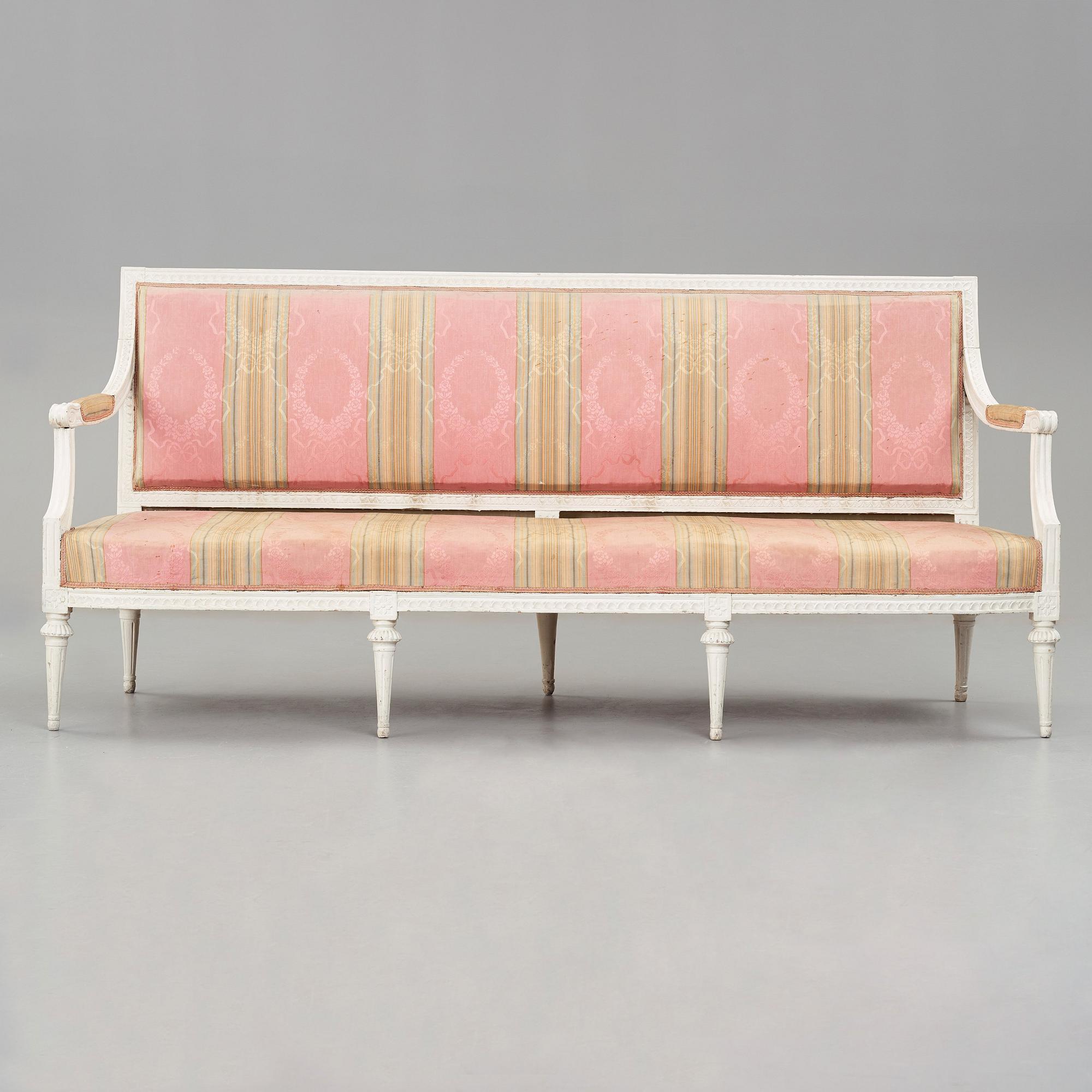 A Gustavian sofa by Johan Hammström (master in Stockholm 1794-1812).