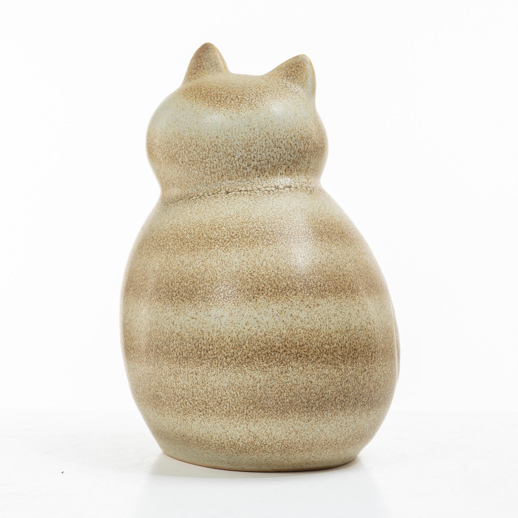 Lisa Larson, a figurine of a cat, K-studion, Gustavsberg.