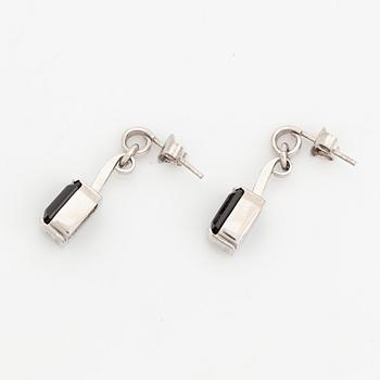 Efva Attling, 18K white gold onyx and brilliant cut diamond earrings,