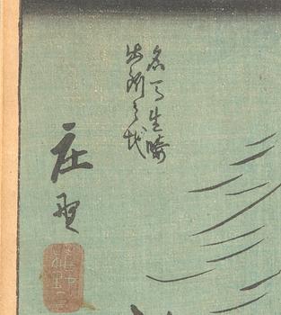 Utagawa Hiroshige I, färgträsnitt, Japan, först utgivet 1848-9.