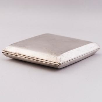 CIGARETTE CASE, silver, Auran kultaseppä, Turku 1951 and CUFFLINKS, silver, Japan late 19th century.