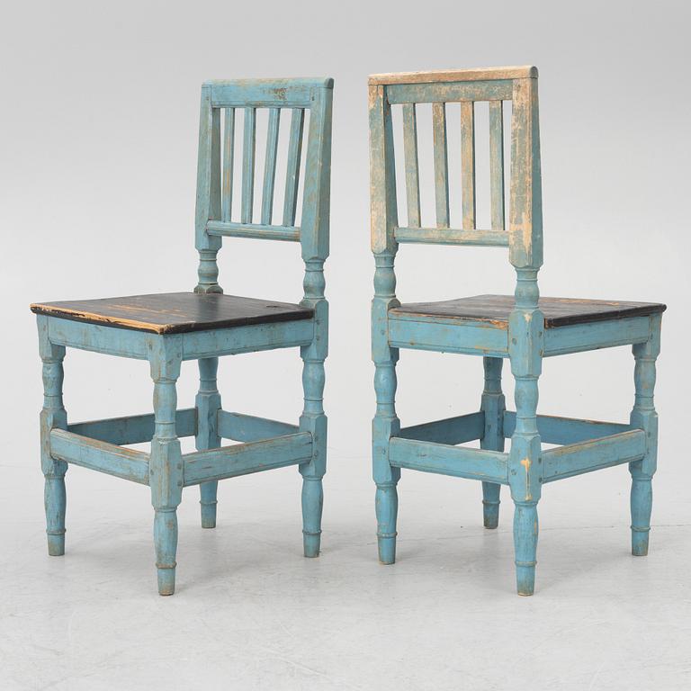 A pair of chairs, 19th Century.