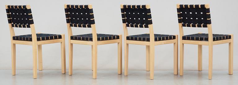 STOLAR, 4 st, modell nr 615, formgiven av Aino Aalto 1939, Artek.