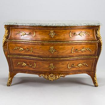 A Swedish Rococo commode by Christopher Tietze (master in Stockholm 1764-1791), signed CT.