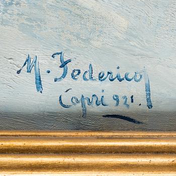 MICHELE FEDERICO, signerad och daterad. Olja på duk.