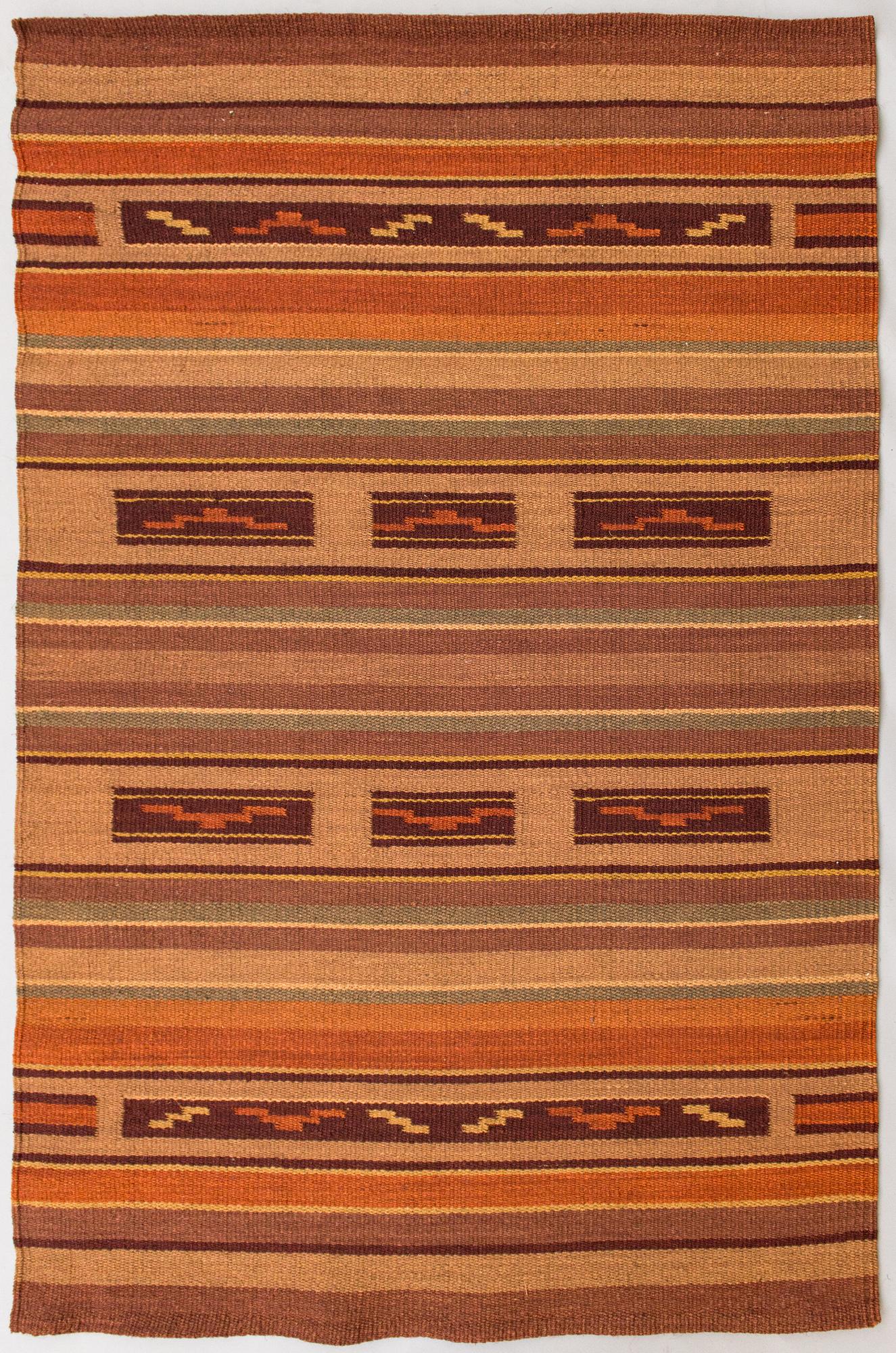 A 1930s Finnish flat weave carpet. Circa 295x195 cm.