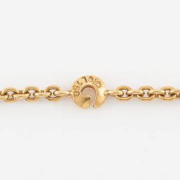 Ole Lynggaard, collier, 18K guld med dekor av blomma med briljantslipade diamanter.