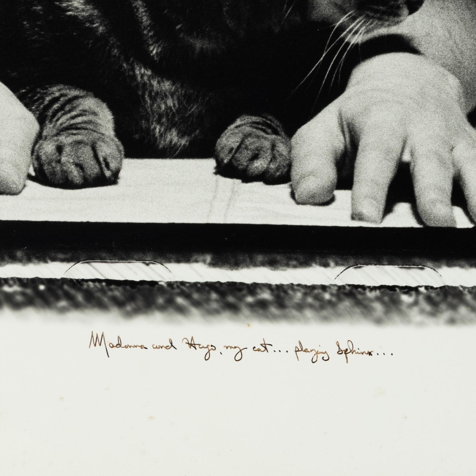 Martin Hugo Maximillian Schrieber, "Madonna and Hugo, my cat... playning Spinx..." 1979.