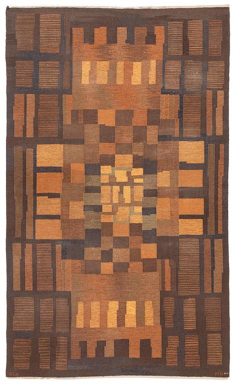 Margareta Grandin-Nettles, matta, 'Citrin', rölakan, ca 303 x 183 cm, signerad GLH MG.