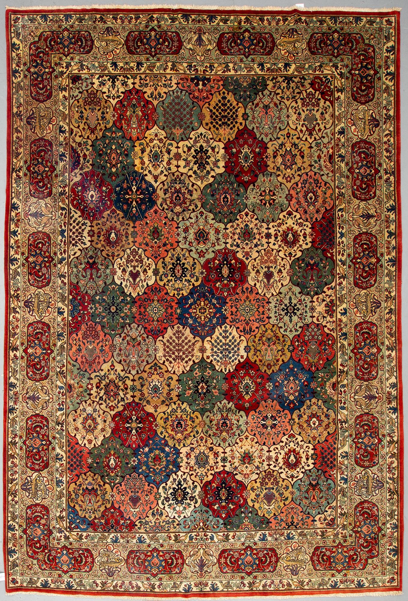 A CARPET Old, Tabriz probably 354 x 244 cm.