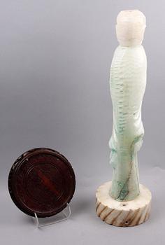 STATYETT, soapstone, Kina, 1900-tal.