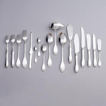 A silverware set, model 'F', 158 pieces, W.A. Bolin, Stockholm 1924-1969.