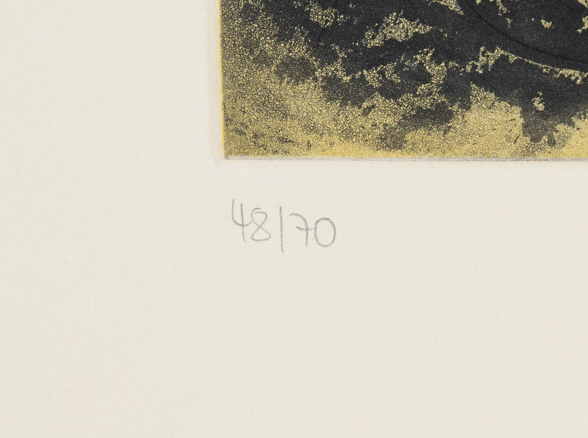 André Masson, etching in colours. Signed and numbered 48/70.