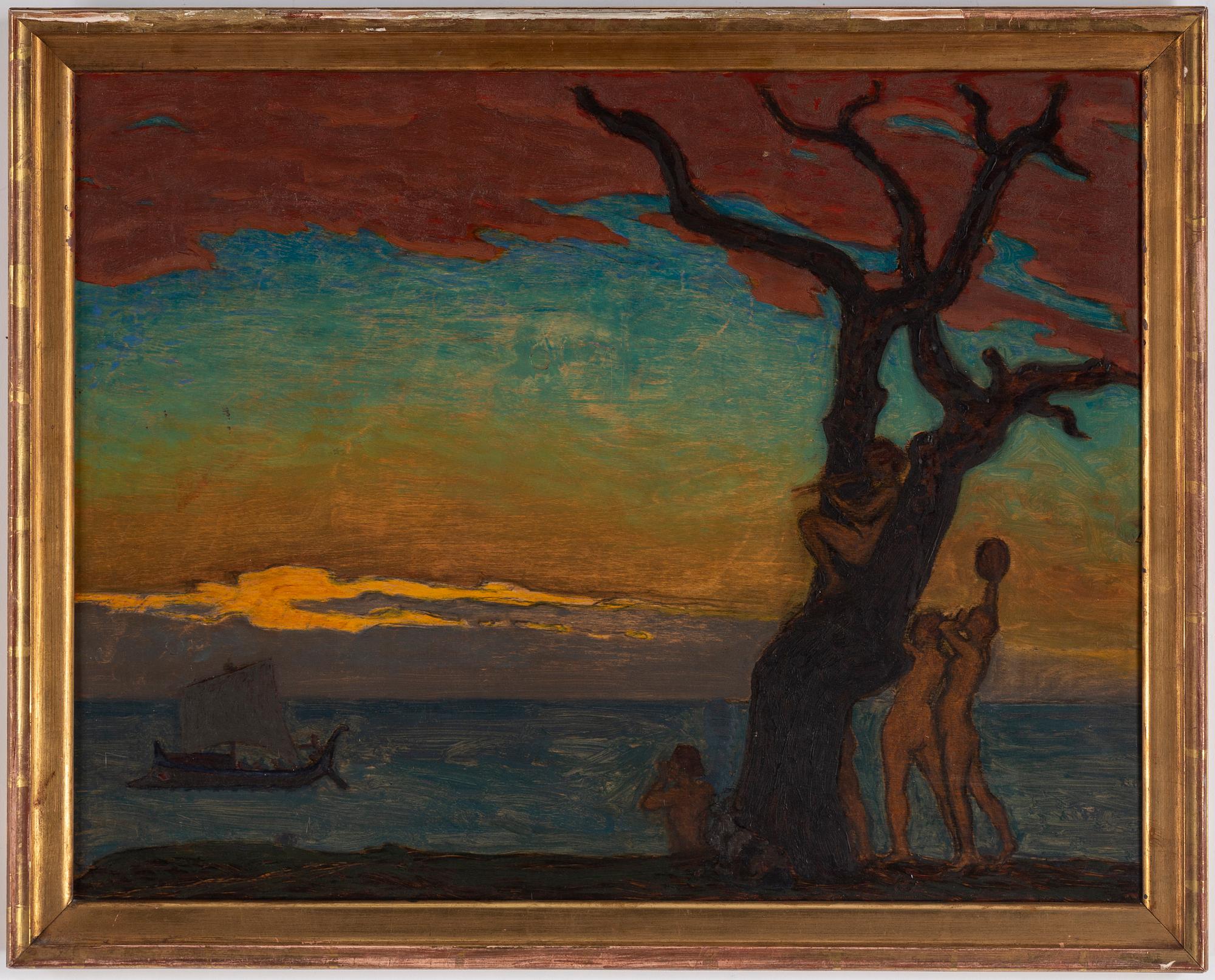PELLE SWEDLUND, attributed to, oil on panel.