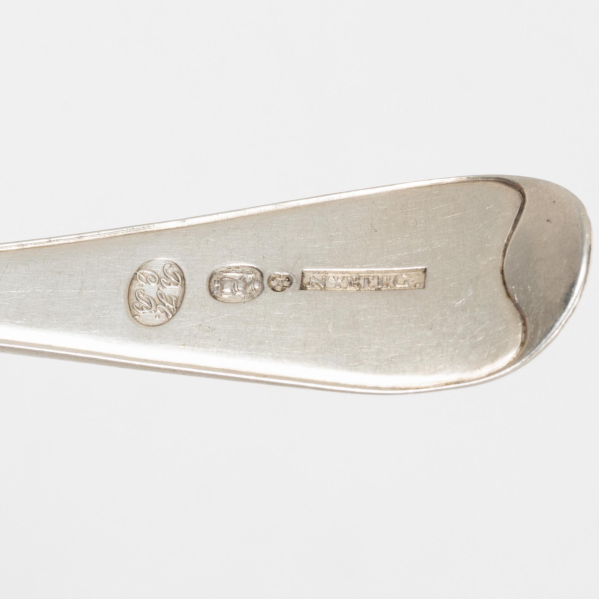 Gafflar, 4 st, silver, Lidköping, 1800-talets början.
