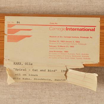 Olle Kåks, 'Spiral – Cat and Bird'.