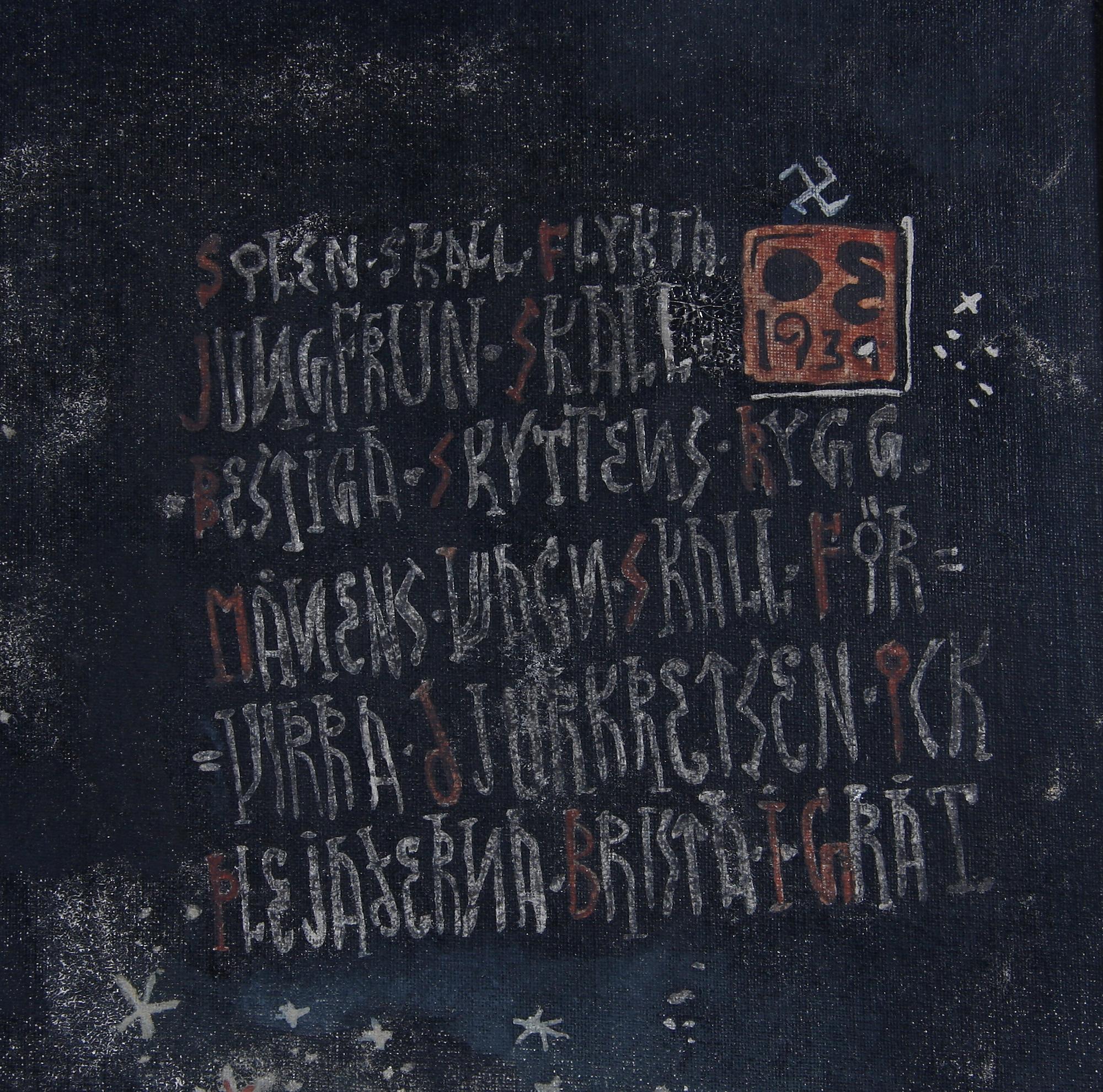 OSSIAN ELGSTRÖM, blandteknik på duk uppklistrad på pannå. Monogramsign och dat 1939.