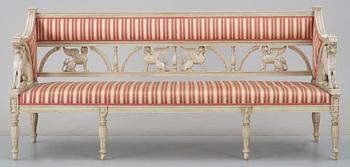 SOFFA. Sengustaviansk stil, 1800-talets andra hälft.