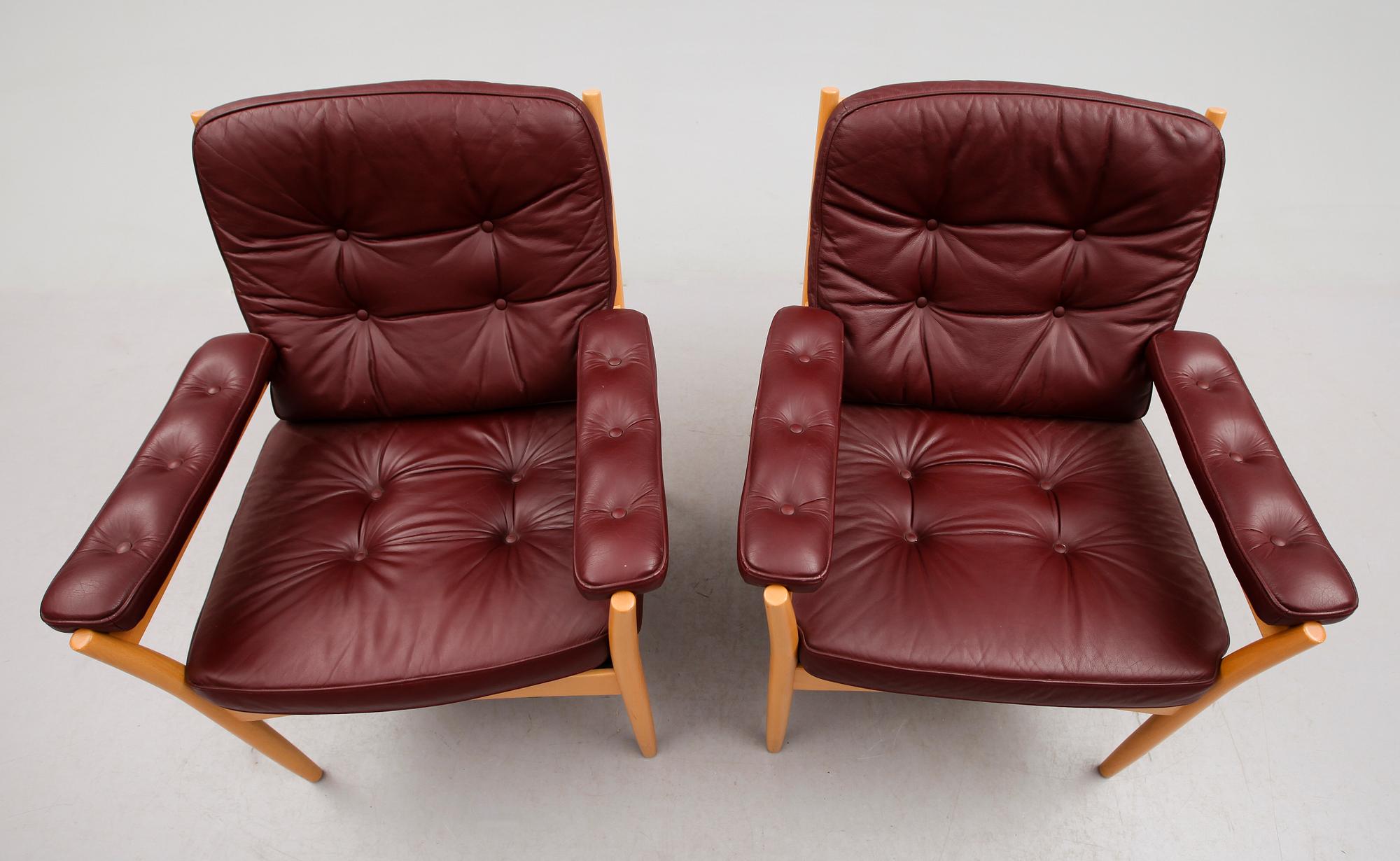 FÅTÖLJER, 1 par, Göte Möbler, Nässjö, 1900-talets andra hälft.