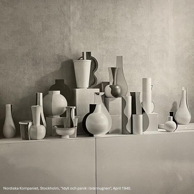 Wilhelm Kåge, an important "Surrea" stoneware vase, Gustavsberg, ca 1940.