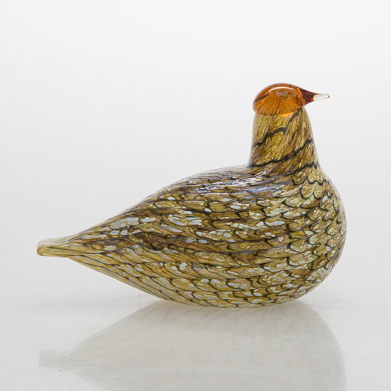 Oiva Toikka, lasilintu, "Kesäriekko", signeerattu O. Toikka Nuutajärvi.