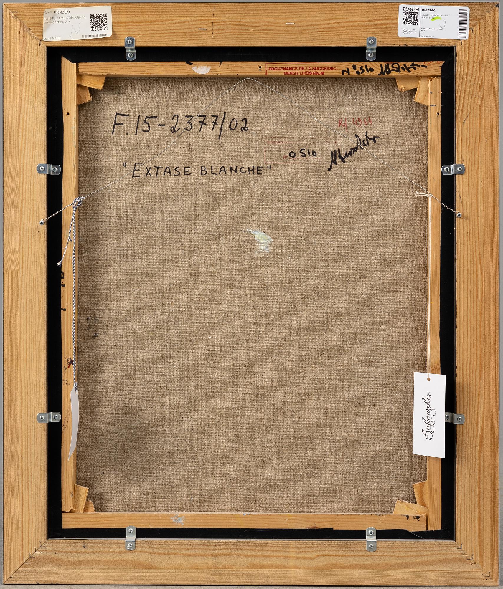 Bengt Lindström, "Extase Blanche".