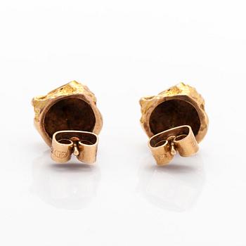 Björn Weckström, örhängen, "Nugget", 14K guld. Lapponia 1972.