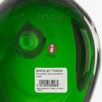 Oiva Toikka, An annual bird and egg 'Lakla', signed O. Toikka Iittala 2015.