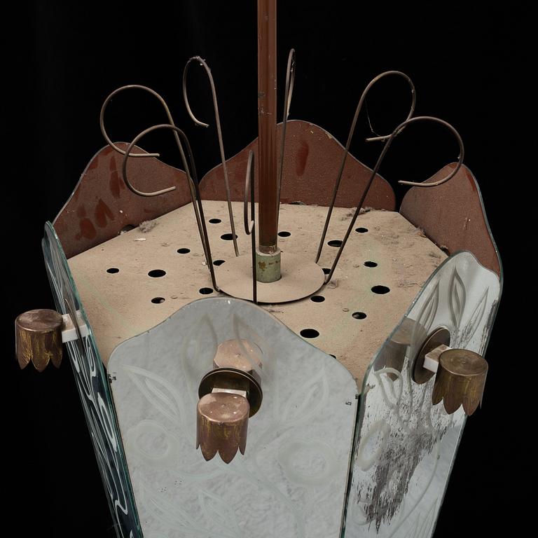 A Swedish Modern ceiling lamp, 1930-40's.